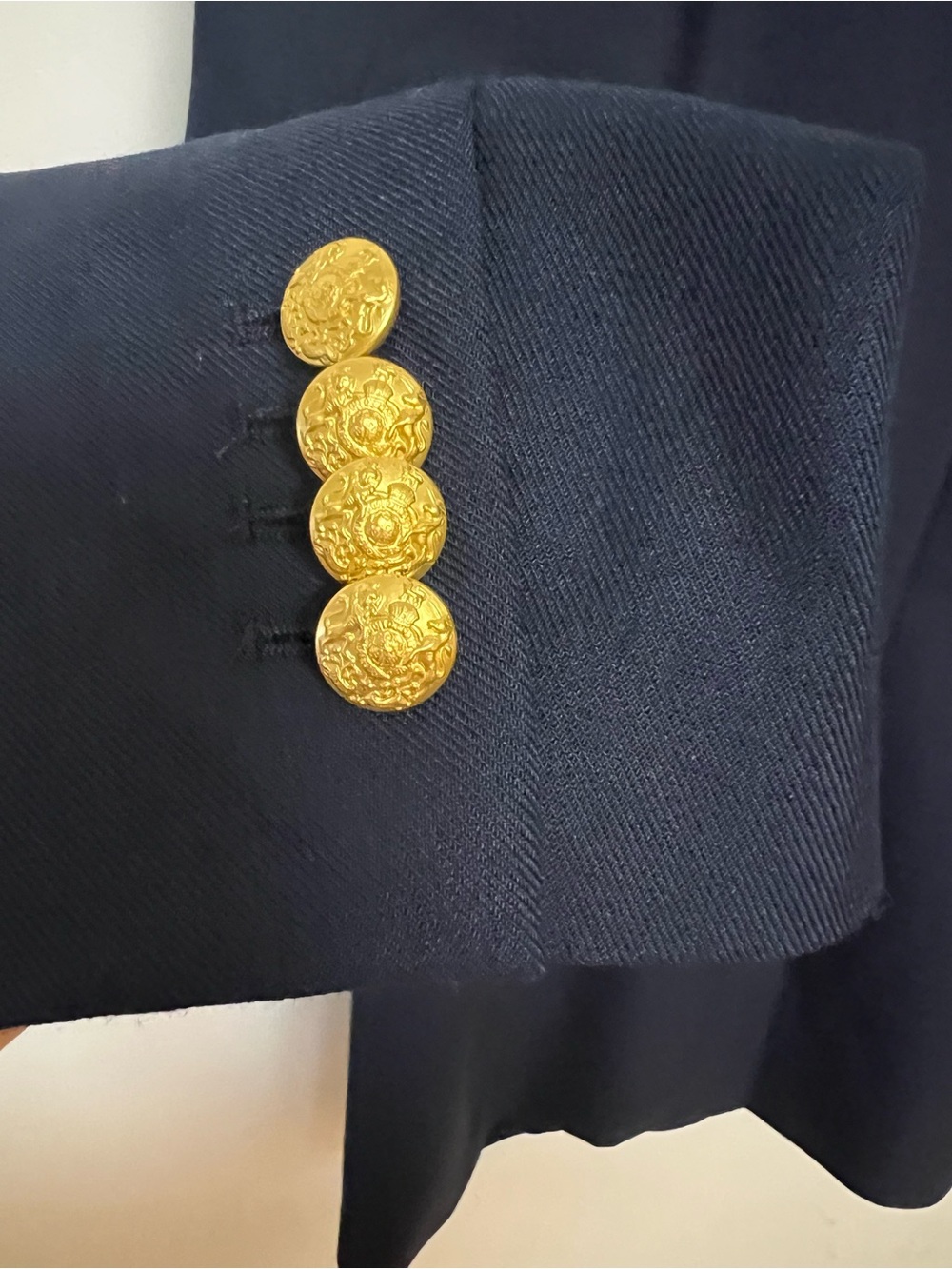Banana Republic Navy Double-Breasted Blazer with Gold Buttons - Picture 7 of 11